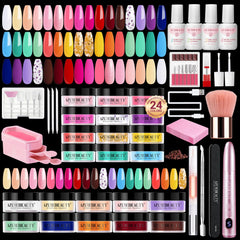 AZUREBEAUTY kit 24 colores polvo dip para uñas duraderas