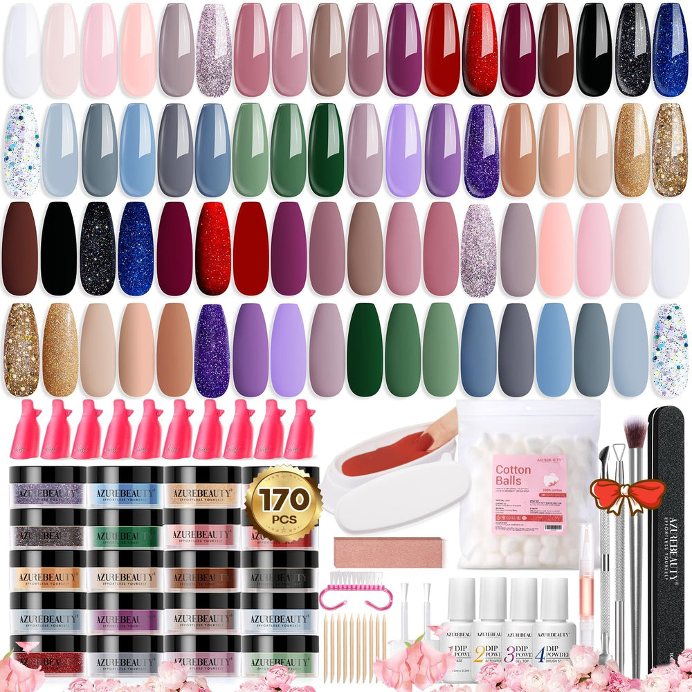 AZUREBEAUTY kit dip-poudre ensemble, solution tout-en-un pour manucure efficace