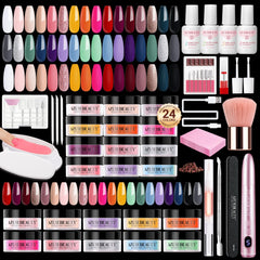 AZUREBEAUTY kit polvo dip 24 colores, acabado natural y duradero.
