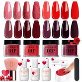 AZUREBEAUTY kit polvo de inmersión con 4 colores para manicura versátil