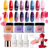 AZUREBEAUTY kit polvo de inmersión empaque práctico para uñas en casa