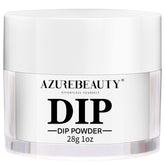 AZUREBEAUTY polvo dip transparente en bote para uñas con acabado natural.
