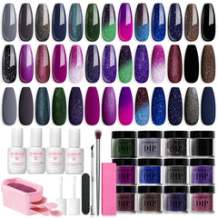 AZUREBEAUTY polvo de inmersión: veinte colores para uñas duraderas y brillantes.