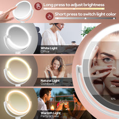 Espejo de doble cara B Beauty Planet para maquillaje diario y retoques 1X y 30X