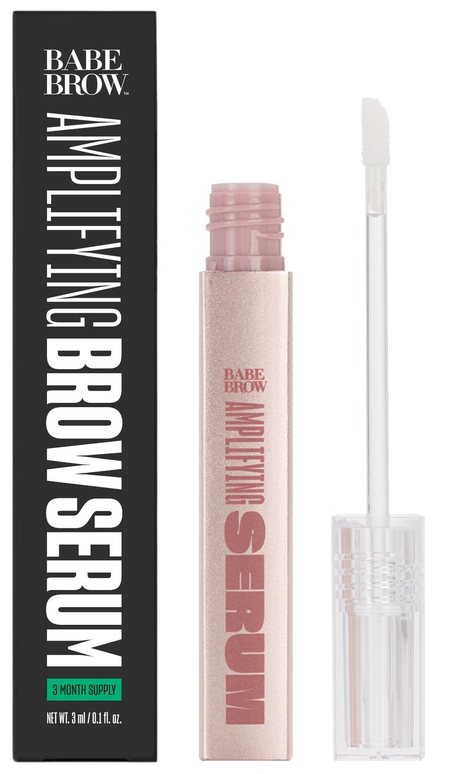 Babe Original suero para cejas, envase frontal, ideal para iniciar la rutina de cuidado nocturna.