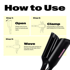 Babe Waves X, temperatura ajustable para cabello corto, largo o rizado.