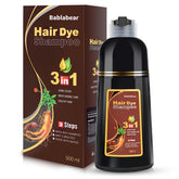 Bablabear Chestnut Brown color shampoo bottle showing long-lasting gray hair color option