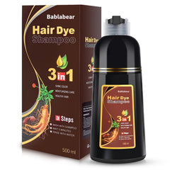 Bablabear Chestnut Brown color shampoo bottle showing long-lasting gray hair color option