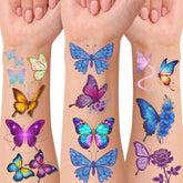 Backtopeia mariposa tatuajes brillantes para decoración de fiestas