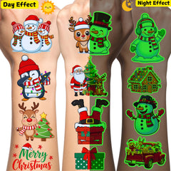 Backtopeia tatuajes navidad con figuras luminosas ideales para manualidades creativas.