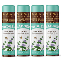 badger bálsamo labial cacao menta para hidratación duradera de labios