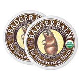 Badger Healing Balm envase metálico para manos secas y duras.