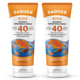 Badger Kids Sunscreen SPF 40, pack de dos para salidas al exterior.