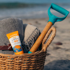 Badger Kids SPF 40 resistente al agua hasta 80 minutos para juegos.