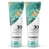 Badger Mineral Daily Sunscreen SPF 30, botella ligera para protección diaria sin dejar blanco