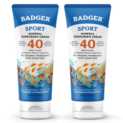 Badger protector solar mineral SPF40 en bote para rostro y cuerpo