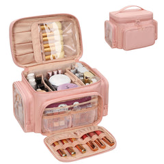 Bagmoly bolso de maquillaje grande, ideal para viaje y organización vertical.