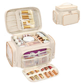 Bagmoly Gran Neceser maquillaje: compartimento frontal para brochas, ideal para viajes.
