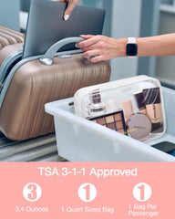 BAGSMART bolsa transparente con costuras reforzadas y menor riesgo de derrames