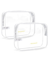 BAGSMART bolsa de aseo transparente de dos piezas ideal para cumplir la TSA en viajes