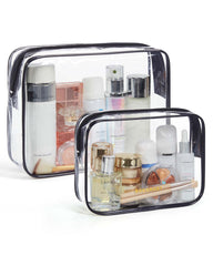 BAGSMART bolsa de aseo transparente con apertura frontal para pasar seguridad rápidamente