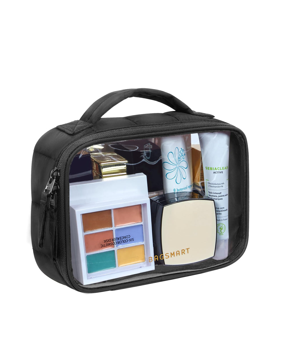 BAGSMART bolsa transparente con aprobación TSA y apertura amplia para ver el contenido