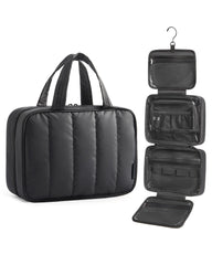 BAGSMART bolsa higiene de viaje con gancho 360 para colgar y acceso inmediato.