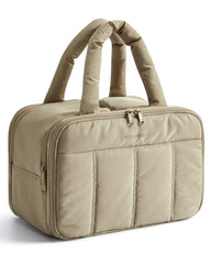 BAGSMART bolso de aseo acolchado grande para viajes, amplio espacio.