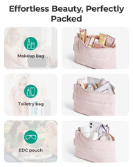 BAGSMART bolso compacto para cosméticos y cables, perfecto para escritorio y viajes