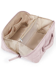 BAGSMART bolsa de maquillaje de viaje, vista frontal, estilo práctico para organizar.