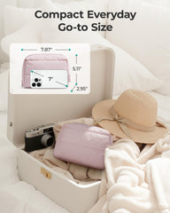 BAGSMART maquillaje con compartimentos claros para organizar labiales.