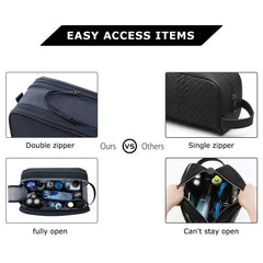Neceser BAGSMART, bolsillo delantero impermeable para líquidos.