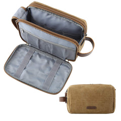 BAGSMART neceser de lona, gran capacidad para organizar aseo.