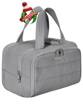 BAGSMART neceser de viaje gris con gran capacidad para cosméticos