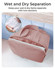 BAGSMART sac de toilette – séparation sec et humide pour propreté simplifiée.