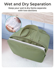 Tissu PVC étanche BAGSMART sépare humide et sec et se nettoie facilement.