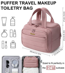 Bagstellar bolsa de maquillaje espaciosa para viaje
