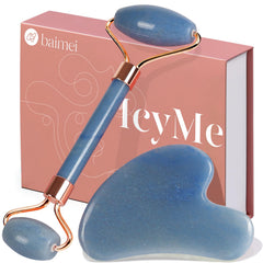 Rodillo de jade BAIMEI IcyMe para el rostro ofrece enfriamiento suave y revitalización.