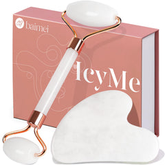 Rodillo de jade BAIMEI IcyMe para masaje facial y piel fresca.