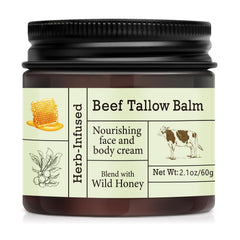 BAISEN DIARY crema de sebo de res en primer plano para hidratación facial.