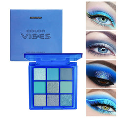 BAISEN DIARY Paleta 9 Sombras Azules con pigmentación alta