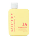 BALI BODY aceite bronceador de piña, botella visible para bronceado natural