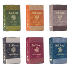 Bali Soap proceso frío, barra natural, aspecto artesanal y cuidado suave diario.