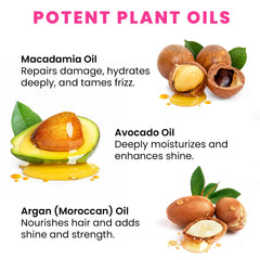 Bali Secret HairGloss avocado oil bottle emphasizes lightweight nourishment for all hair types.
