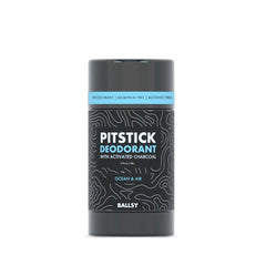 Ballsy Pitstick desodorante carbón activado se aplica de forma limpia sin manchas.