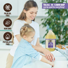 Usos múltiples de BAMBOO AND BIRCH jabón Castilla para cuerpo y hogar