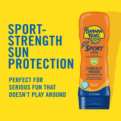 Banana Boat Sport Ultra SPF 60 protege UVA/UVB durante actividades deportivas intensas.