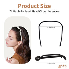 Banda invisible cuadrada para cabello, estilo moderno y discreto.