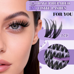 B&Qaugen Flora Lash Clusters Kit, efecto natural y acabado suave