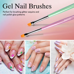 Banidy pincel extensión uñas gel, facilita extensión suave y uniforme.
